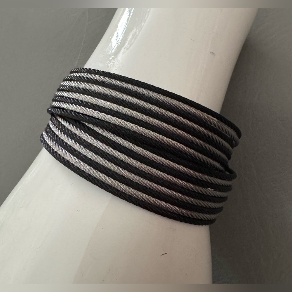 ALOR Large Cable Double Wrap Bracelet - Picture 7 of 11